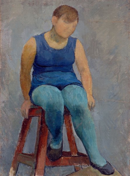 Girl in blue 30th oil on canvas 90x66